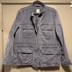 Vintage Gap Canvas Military Utility Jacket - Navy Blue - Women's Size Large
